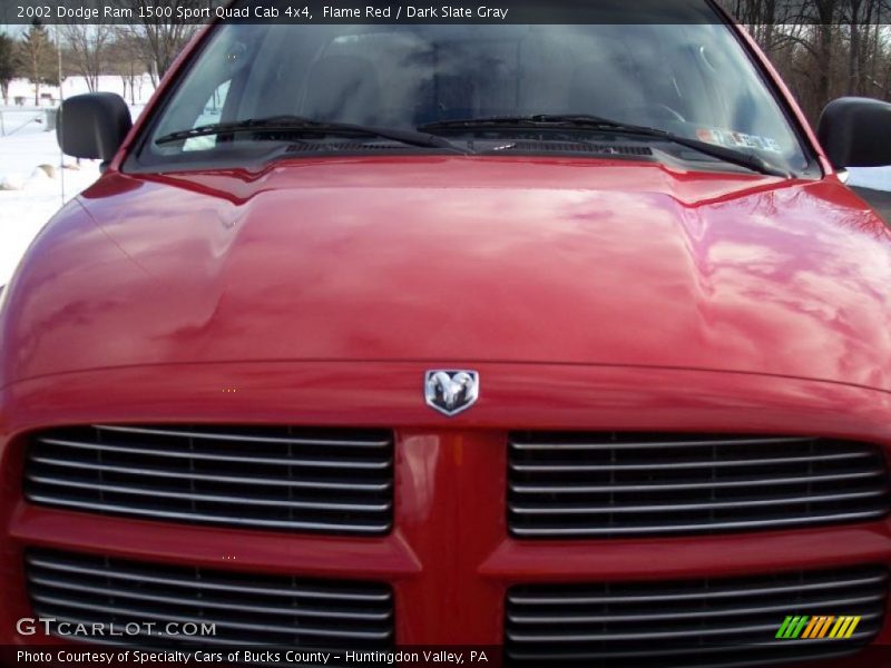 Flame Red / Dark Slate Gray 2002 Dodge Ram 1500 Sport Quad Cab 4x4
