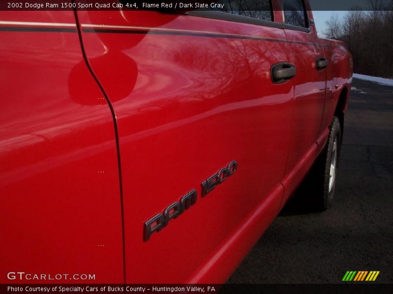 Flame Red / Dark Slate Gray 2002 Dodge Ram 1500 Sport Quad Cab 4x4