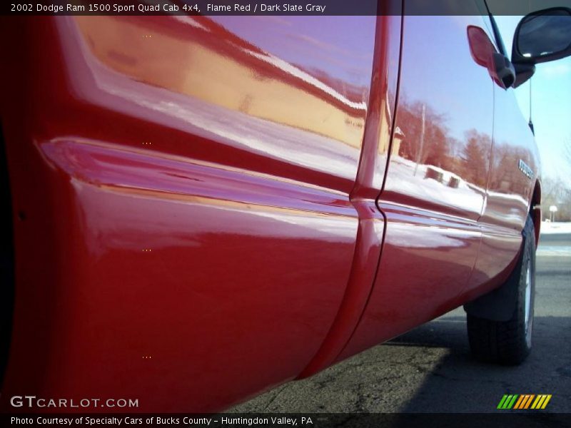 Flame Red / Dark Slate Gray 2002 Dodge Ram 1500 Sport Quad Cab 4x4