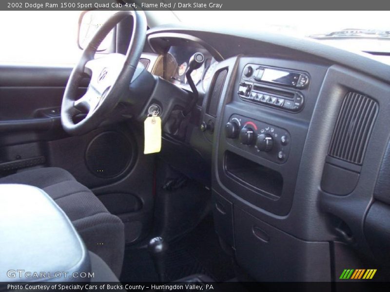 Flame Red / Dark Slate Gray 2002 Dodge Ram 1500 Sport Quad Cab 4x4