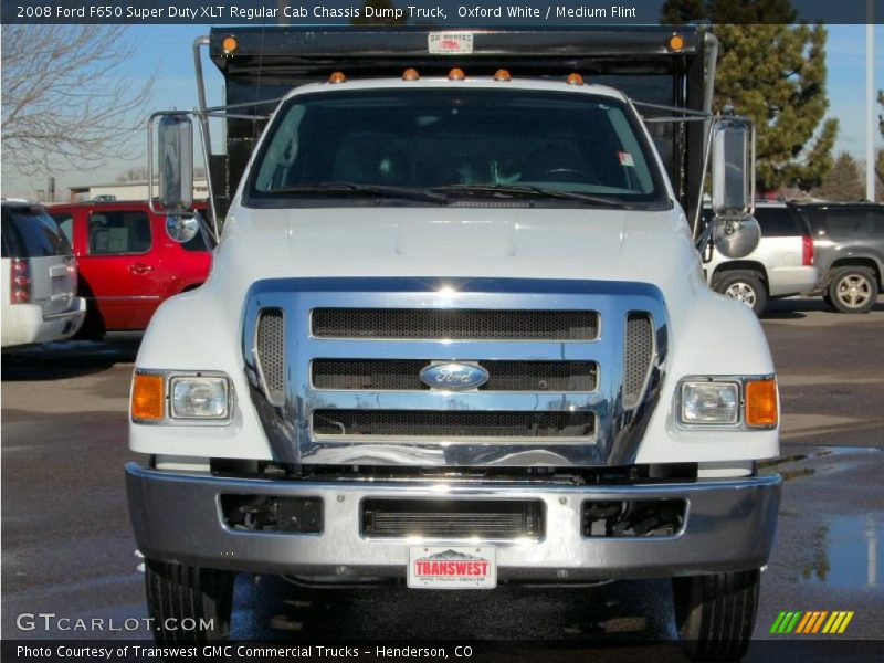  2008 F650 Super Duty XLT Regular Cab Chassis Dump Truck Oxford White