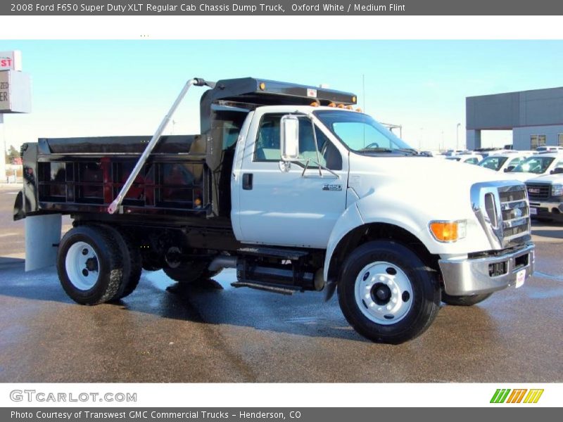  2008 F650 Super Duty XLT Regular Cab Chassis Dump Truck Oxford White