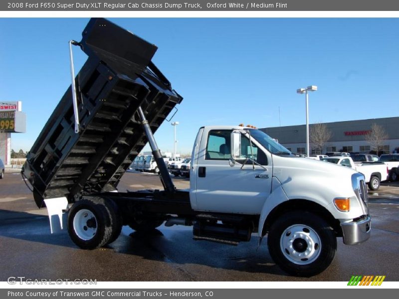 2008 F650 Super Duty XLT Regular Cab Chassis Dump Truck Oxford White