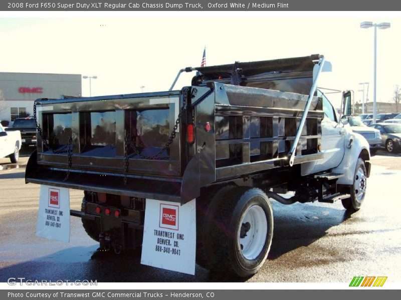  2008 F650 Super Duty XLT Regular Cab Chassis Dump Truck Oxford White