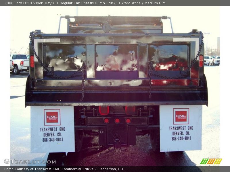Oxford White / Medium Flint 2008 Ford F650 Super Duty XLT Regular Cab Chassis Dump Truck