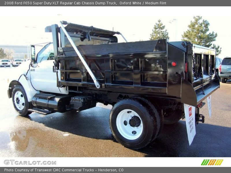 Oxford White / Medium Flint 2008 Ford F650 Super Duty XLT Regular Cab Chassis Dump Truck