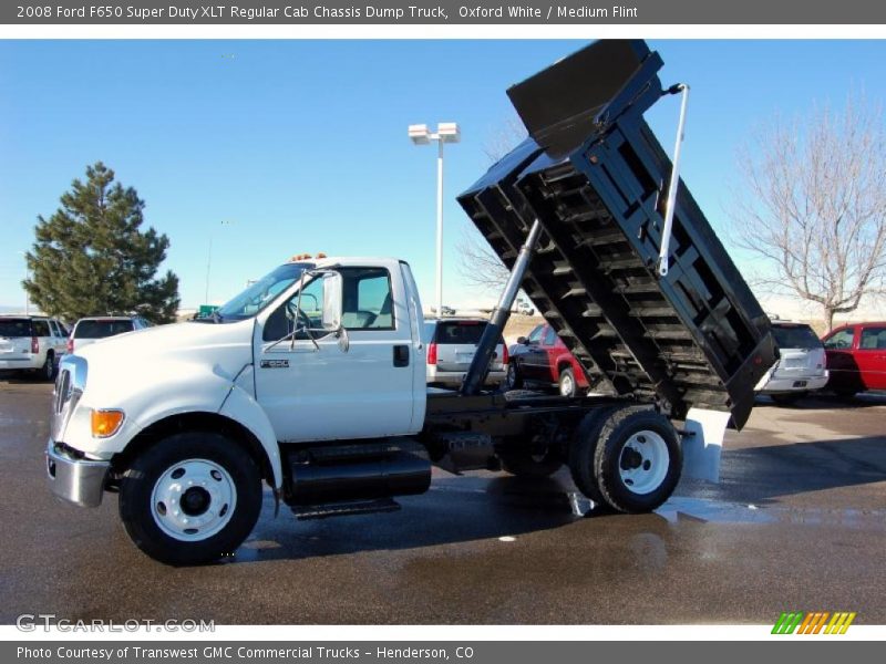  2008 F650 Super Duty XLT Regular Cab Chassis Dump Truck Oxford White