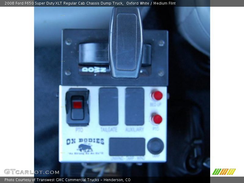 Controls of 2008 F650 Super Duty XLT Regular Cab Chassis Dump Truck