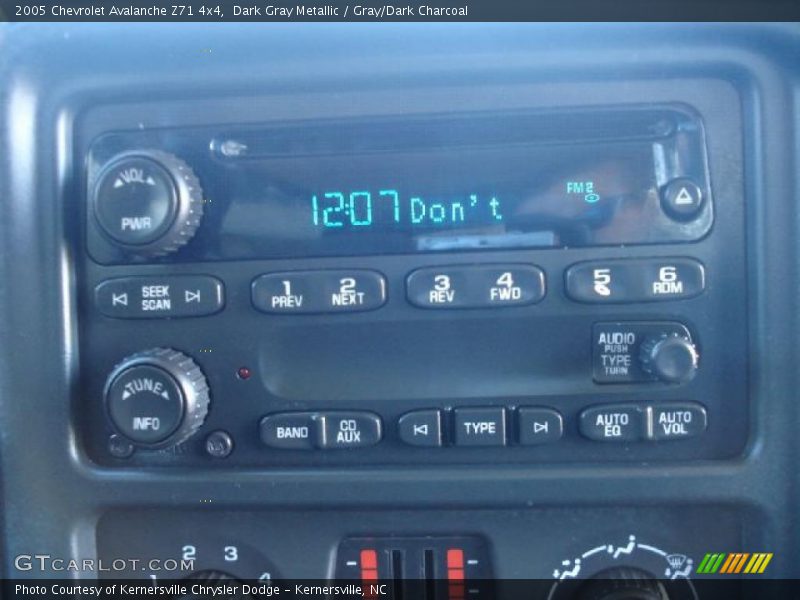 Dark Gray Metallic / Gray/Dark Charcoal 2005 Chevrolet Avalanche Z71 4x4