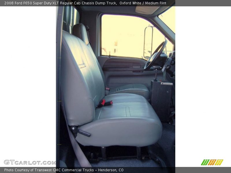 Oxford White / Medium Flint 2008 Ford F650 Super Duty XLT Regular Cab Chassis Dump Truck
