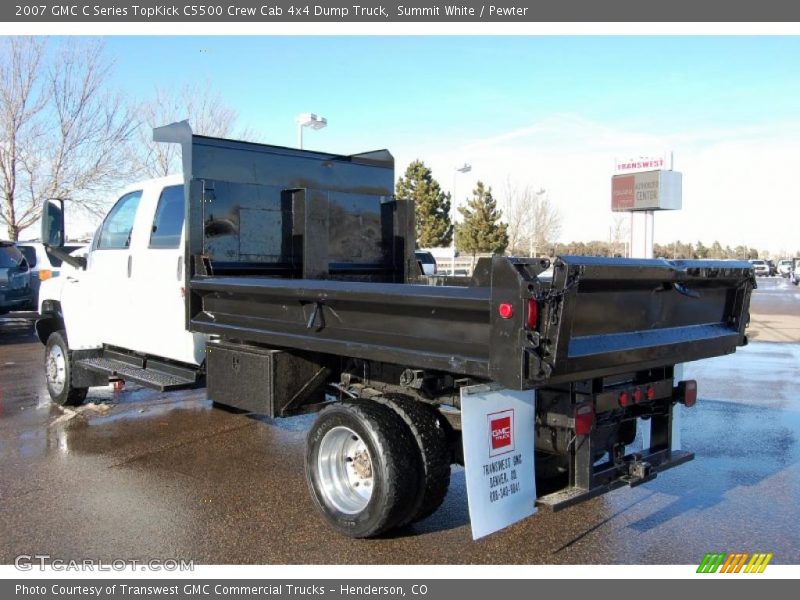 Summit White / Pewter 2007 GMC C Series TopKick C5500 Crew Cab 4x4 Dump Truck