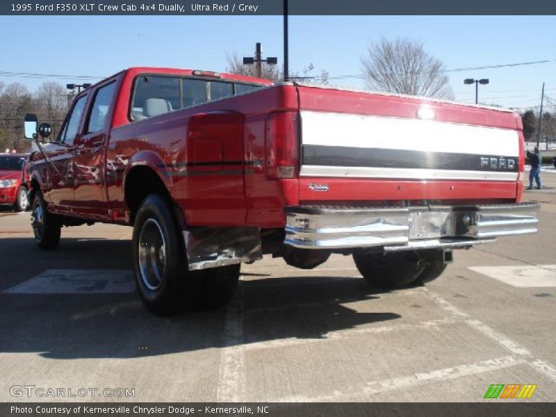 Ultra Red / Grey 1995 Ford F350 XLT Crew Cab 4x4 Dually