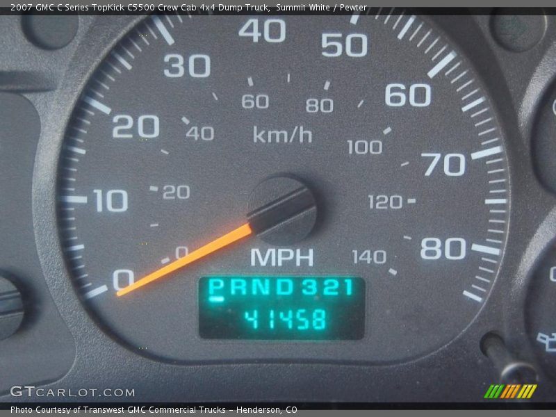 Summit White / Pewter 2007 GMC C Series TopKick C5500 Crew Cab 4x4 Dump Truck