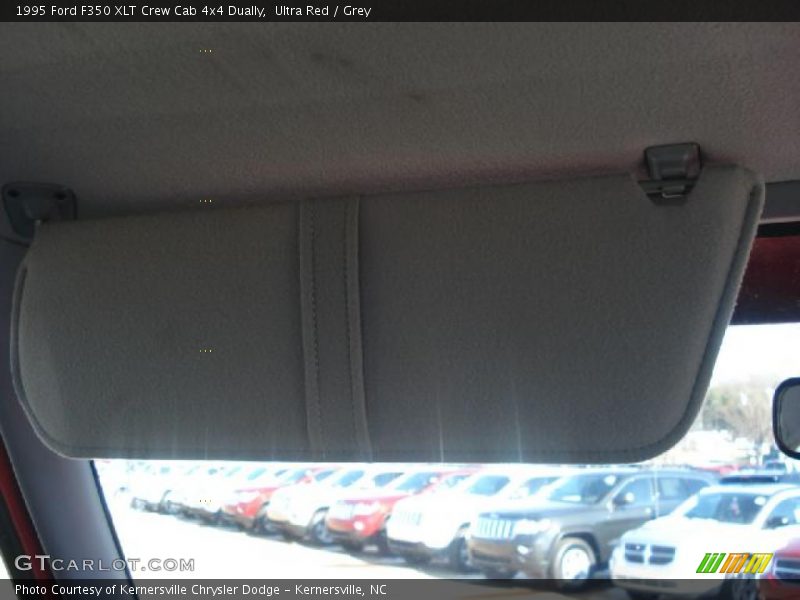 Ultra Red / Grey 1995 Ford F350 XLT Crew Cab 4x4 Dually