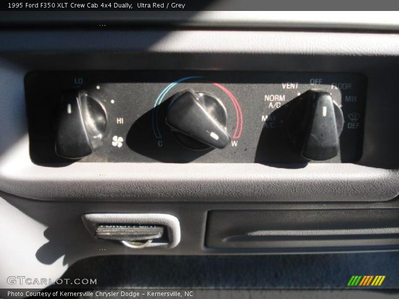 Ultra Red / Grey 1995 Ford F350 XLT Crew Cab 4x4 Dually