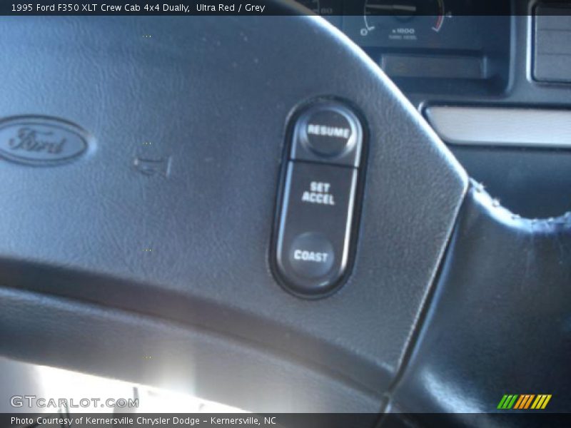 Ultra Red / Grey 1995 Ford F350 XLT Crew Cab 4x4 Dually