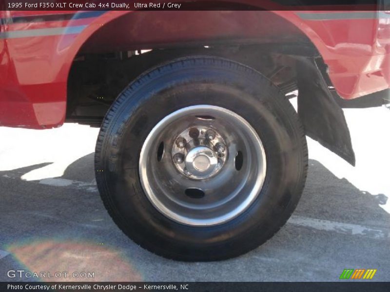 Ultra Red / Grey 1995 Ford F350 XLT Crew Cab 4x4 Dually