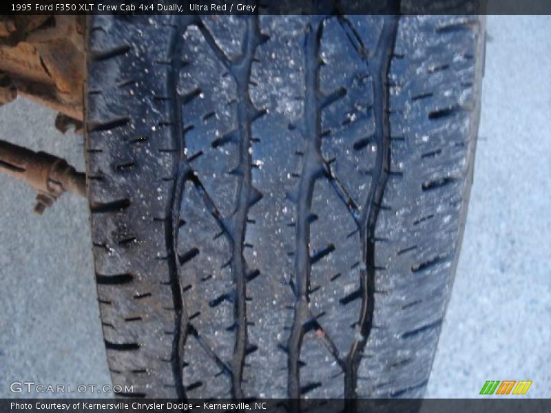 Ultra Red / Grey 1995 Ford F350 XLT Crew Cab 4x4 Dually