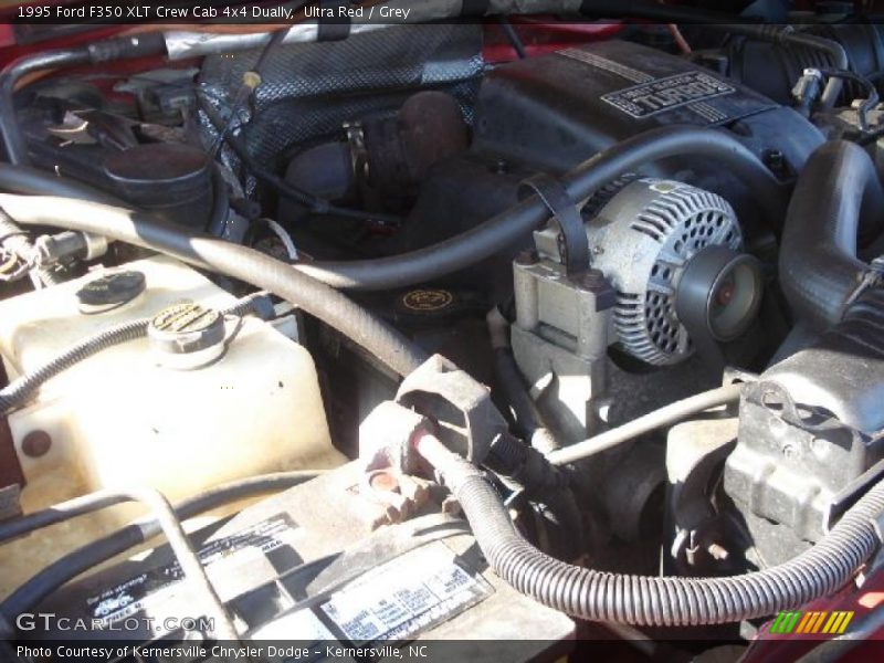 Ultra Red / Grey 1995 Ford F350 XLT Crew Cab 4x4 Dually