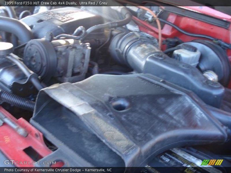 Ultra Red / Grey 1995 Ford F350 XLT Crew Cab 4x4 Dually
