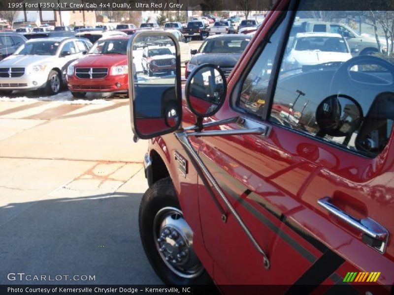 Ultra Red / Grey 1995 Ford F350 XLT Crew Cab 4x4 Dually
