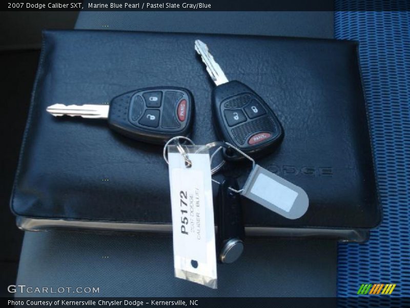 Marine Blue Pearl / Pastel Slate Gray/Blue 2007 Dodge Caliber SXT
