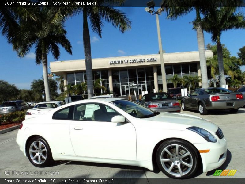Ivory Pearl / Wheat Beige 2007 Infiniti G 35 Coupe