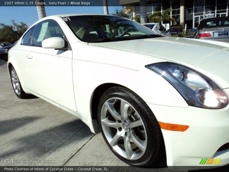 Ivory Pearl / Wheat Beige 2007 Infiniti G 35 Coupe