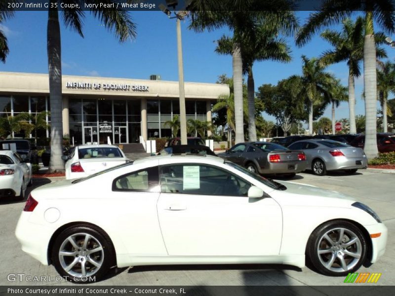 Ivory Pearl / Wheat Beige 2007 Infiniti G 35 Coupe