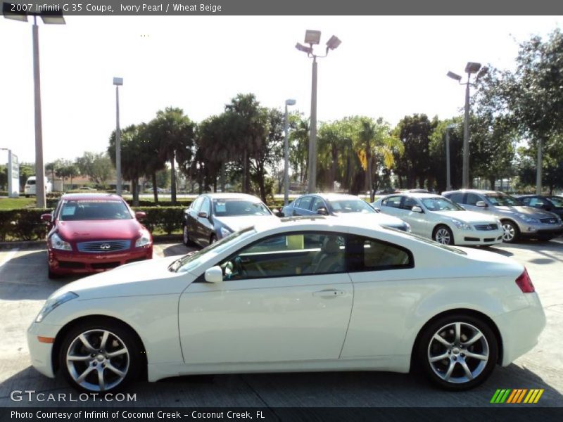 Ivory Pearl / Wheat Beige 2007 Infiniti G 35 Coupe