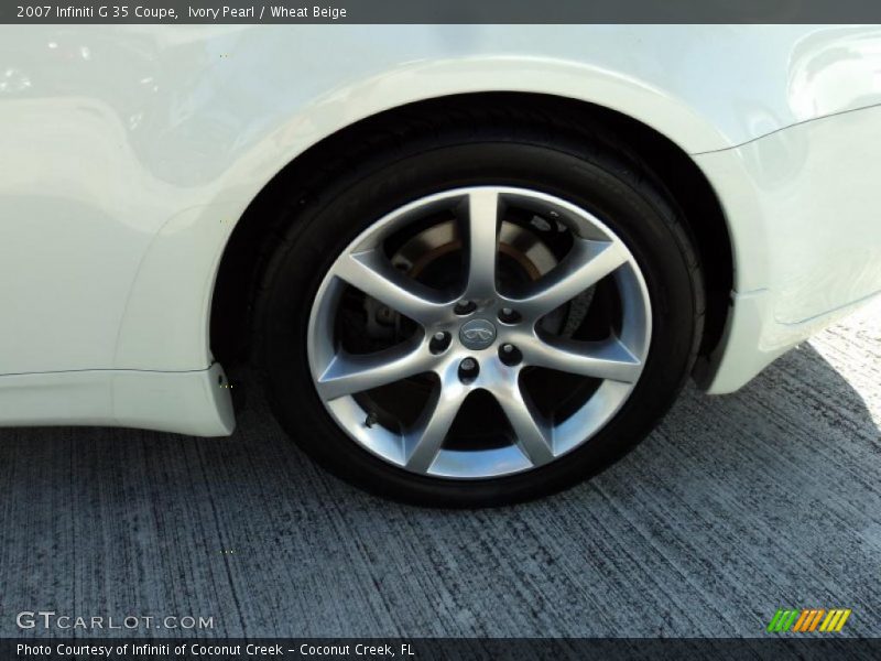 Ivory Pearl / Wheat Beige 2007 Infiniti G 35 Coupe