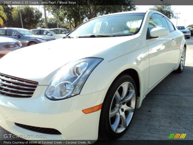 Ivory Pearl / Wheat Beige 2007 Infiniti G 35 Coupe