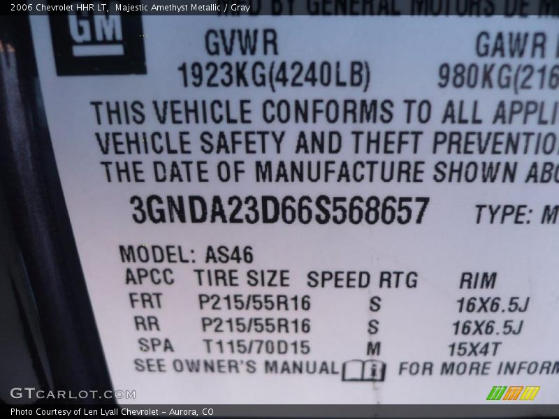 Majestic Amethyst Metallic / Gray 2006 Chevrolet HHR LT