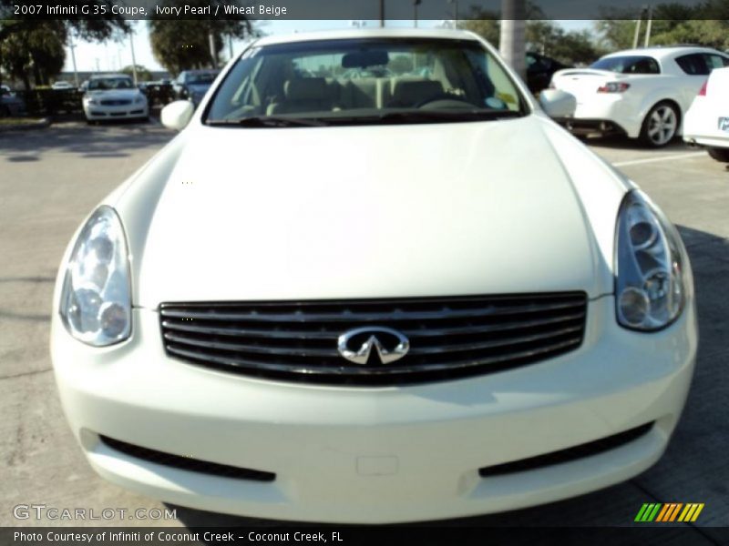 Ivory Pearl / Wheat Beige 2007 Infiniti G 35 Coupe