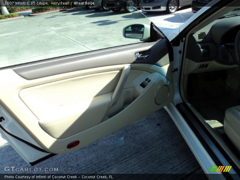 Ivory Pearl / Wheat Beige 2007 Infiniti G 35 Coupe