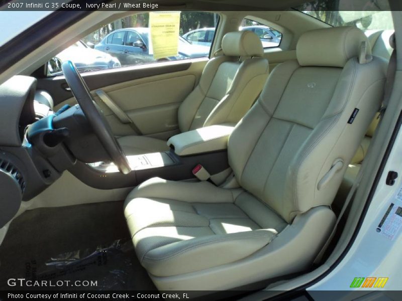 Ivory Pearl / Wheat Beige 2007 Infiniti G 35 Coupe