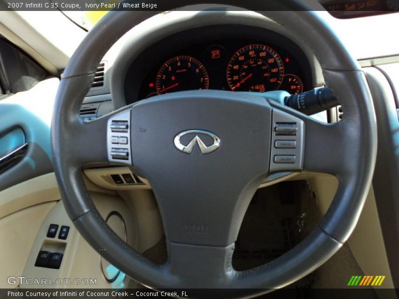 Ivory Pearl / Wheat Beige 2007 Infiniti G 35 Coupe