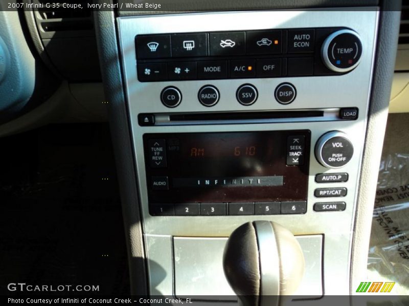 Ivory Pearl / Wheat Beige 2007 Infiniti G 35 Coupe
