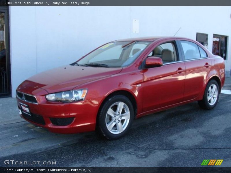Rally Red Pearl / Beige 2008 Mitsubishi Lancer ES