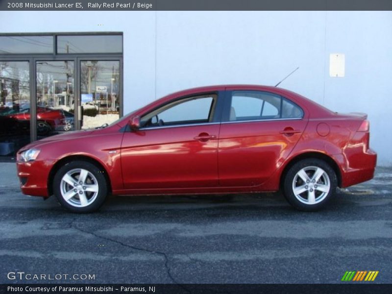 Rally Red Pearl / Beige 2008 Mitsubishi Lancer ES