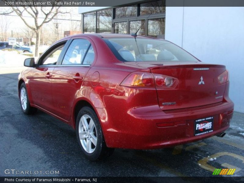 Rally Red Pearl / Beige 2008 Mitsubishi Lancer ES