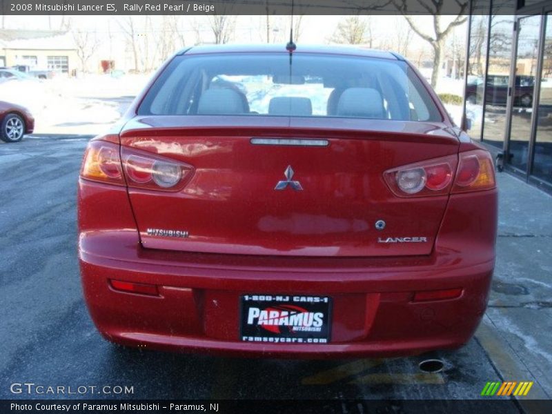 Rally Red Pearl / Beige 2008 Mitsubishi Lancer ES
