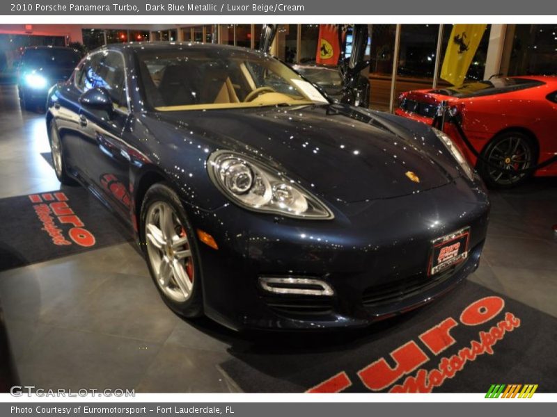 Dark Blue Metallic / Luxor Beige/Cream 2010 Porsche Panamera Turbo