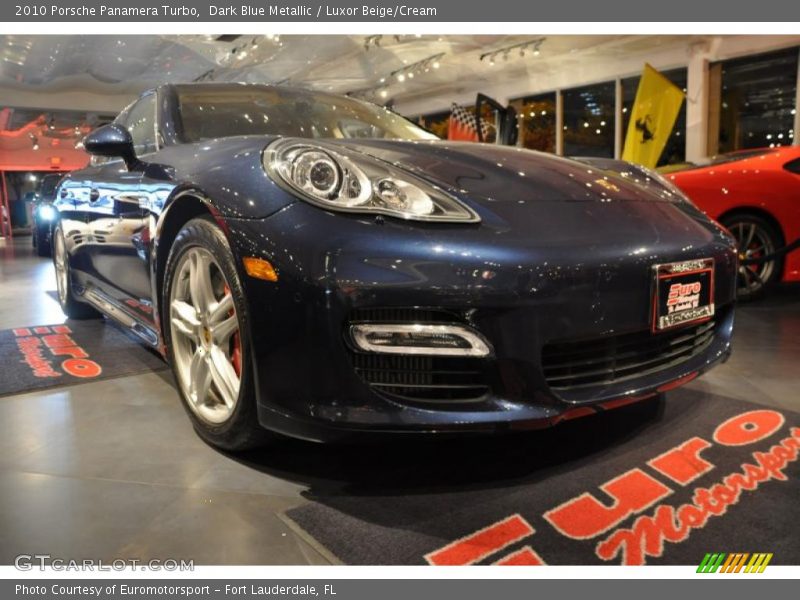 Dark Blue Metallic / Luxor Beige/Cream 2010 Porsche Panamera Turbo