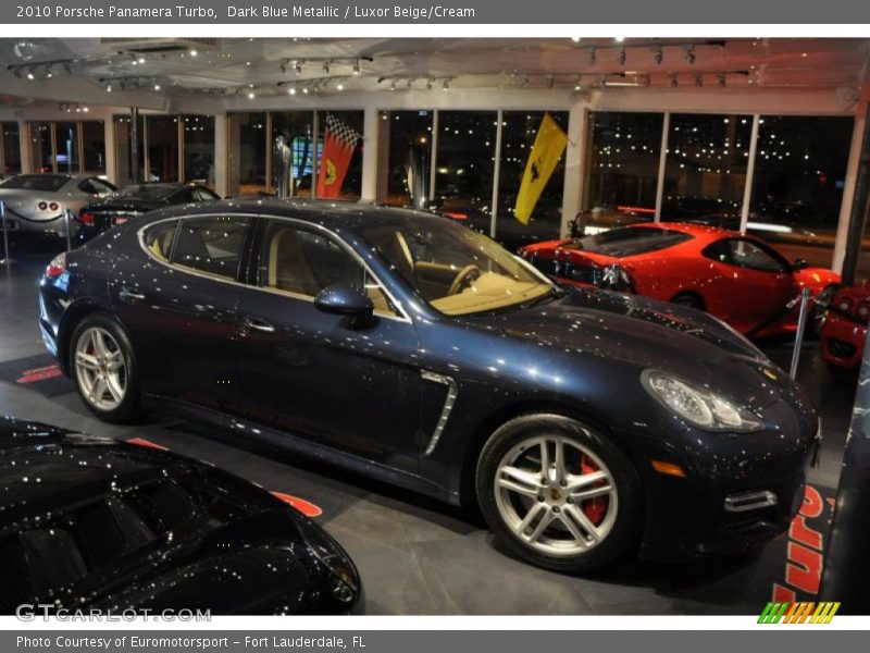 Dark Blue Metallic / Luxor Beige/Cream 2010 Porsche Panamera Turbo