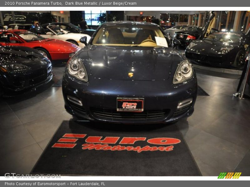 Dark Blue Metallic / Luxor Beige/Cream 2010 Porsche Panamera Turbo
