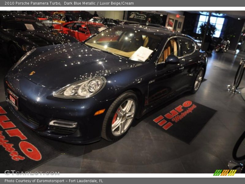 Dark Blue Metallic / Luxor Beige/Cream 2010 Porsche Panamera Turbo