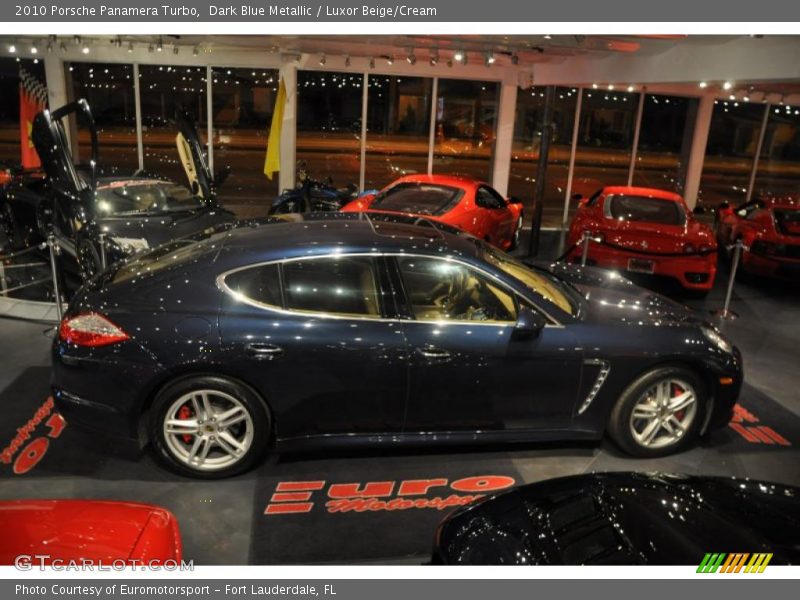 Dark Blue Metallic / Luxor Beige/Cream 2010 Porsche Panamera Turbo