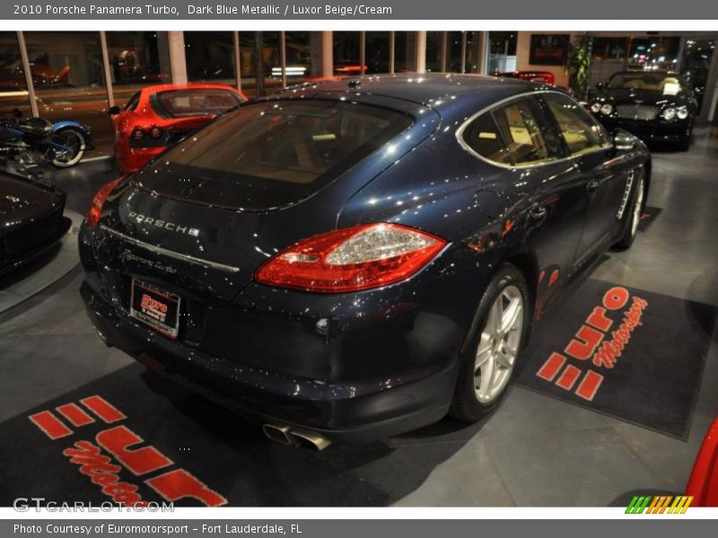 Dark Blue Metallic / Luxor Beige/Cream 2010 Porsche Panamera Turbo