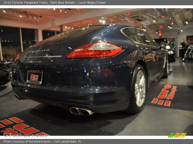 Dark Blue Metallic / Luxor Beige/Cream 2010 Porsche Panamera Turbo